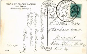 1940 Marosvásárhely, Targu Mures; bevonulás, lovas katonák / entry of the Hungarian troops, soldiers on horseback + ...
