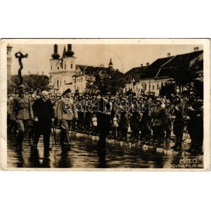 1940 Marosvásárhely, Targu Mures; bevonulás, vitéz Nagybányai Horthy Miklós kormányzó / entry of the Hungarian troops...