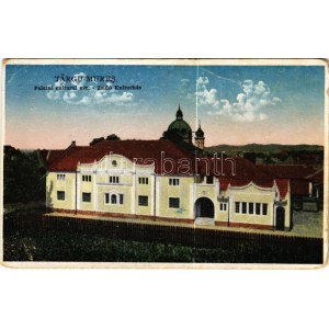 Marosvásárhely, Targu Mures; Palatul cultural evr. / Zsidó kultúrház, mögötte zsinagóga. Révész Ernő kiadása ...