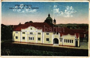 Marosvásárhely, Targu Mures; Palatul cultural evr. / Zsidó kultúrház, mögötte zsinagóga. Révész Ernő kiadása ...