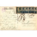 1947 Medgyes, Mediasch, Medias; Piata Regele Ferdinand. Hans Harth / Ferdinand király tér, M. Hann fodrász üzlete ...