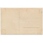 1931 Menyháza, Monyásza, Moneasa; indulás reggel a vasbányába, iparvasút, gőzmozdony, vonat ...