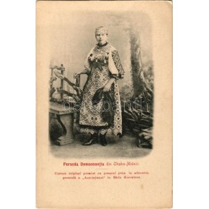 Mutnokszabadja, Ohaba Matnic; hölgy népviseletben, erdélyi folklór / Perseda Domaneantiu...