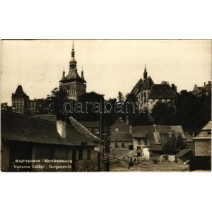 Segesvár, Schässburg, Sighisoara; Vederea Cetatii. G. Hedu / Burgansicht / látkép, vár / view, street...
