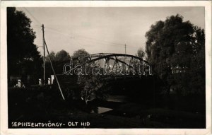 1940 Sepsiszentgyörgy, Sfantu Gheorghe; Olt híd / Podul Oltului / bridge. photo 