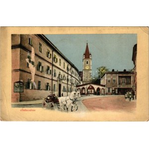 Szászváros, Broos, Orastie; utcakép, gyógyszertár / street, pharmacy (felületi sérülés / surface damage...