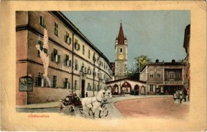 Szászváros, Broos, Orastie; utcakép, gyógyszertár / street, pharmacy (felületi sérülés / surface damage...