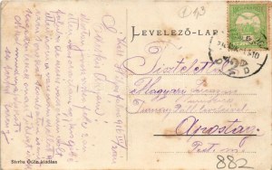 1916 Székelyudvarhely, Odorheiu Secuiesc; Dohány nagytőzsde és Budapest szálloda. Sterba Ödön kiadása ...
