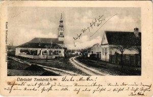 1905 Tenke, Tinca; Református templom. Schlesinger Károly kiadása / Calvinist church (kopott sarkak / worn corners...