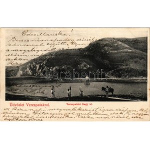 1907 Verespatak, Goldbach, Rosia Montana; Nagy tó / lake (EK)