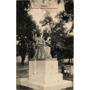 1912 Világos, Siria; Báró Bohus-Szőgyény Antónia szobra. Eichner Lásznó kiadása / statue, monument (fl...