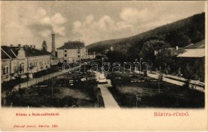Bártfa, Bártfafürdő, Bardejovské Kúpele, Bardiov, Bardejov; Kilátás a Deák szállodától, ásványfürdők...