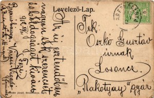 1913 Breznóbánya, Brezno nad Hronom; M. kir. állami polgári iskola, zsinagóga, Lopusky Samu üzlete...