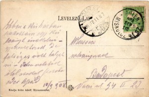 1908 Csíz, Csízfürdő, Cíz Kúpele; Orvos lak. Kohn Adolf kiadása / villa + 