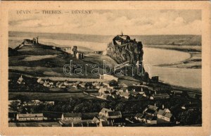Dévény, Theben a. d. Donau, Devín (Pozsony, Bratislava); vár. Karl Mödinger kiadása / Devínsky hrad / castle (fl...
