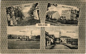Egbell, Gbell, Gbely; Kálvárie, Mlyn brt. Pilárik, Námestí, Kostelní ulice / Kálvária, Pilárik testvérek-féle malom...