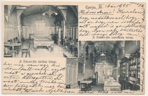 1905 Eperjes, Presov; Gubcsó-féle kávéház és cukrászda belseje, biliárdasztalok / café and confectionery...