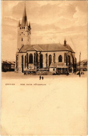1907 Eperjes, Presov; Római katolikus főtemplom, piac. Báró Barkóczy Sándor (1857-1925) miniszteri tanácsos...