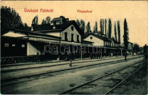 1917 Fülek, Filakovo; pályaudvar, vasútállomás. Andor Ernő kiadása W.L. Bp. 5959. / railway station (EB...