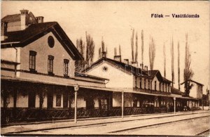 Fülek, Filakovo; vasútállomás. Vasúti levelezőlapárusítás 441. / railway station / Bahnhof (EK...