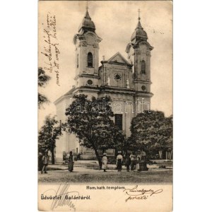 Galánta, Római katolikus templom. Első Galántai Könyvnyomda kiadása / Catholic church (kis szakadás / small tear...