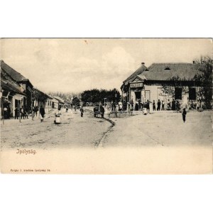 Ipolyság, Sahy; Fő tér, Polgár I. Könyvnyomdája és Könyvkötészete és saját kiadása / main square, shops (EK...