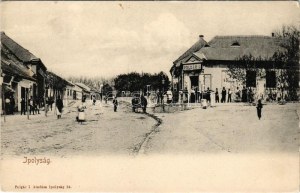 Ipolyság, Sahy; Fő tér, Polgár I. Könyvnyomdája és Könyvkötészete és saját kiadása / main square, shops (EK...