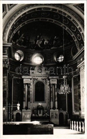 1943 Jolsva, Jelsava; Római katolikus templom belső. Neubauer Lajos fényképész kiadása ...