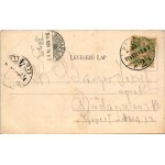 1904 Kassa, Kosice; A királyi ítélőtábla homlokzatán lévő szoborcsoport, készítette Balló Ferenc...