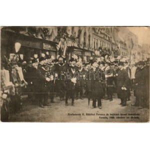 1906 Kassa, Kosice; Miniszterek II. Rákóczi Ferenc és bujdosó társai temetésén, Roth Lipót üzlete...