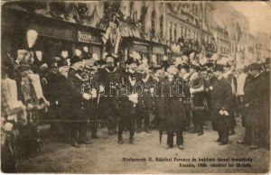 1906 Kassa, Kosice; Miniszterek II. Rákóczi Ferenc és bujdosó társai temetésén, Roth Lipót üzlete...