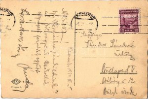 1934 Késmárk, Kezmarok; Vnútro starého ev. dreveného kostola z roku 1717 / a régi evangélikus fatemplom belső, szószék ...