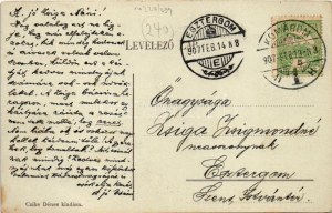 1907 Komárom, Komárno; Klapka tér, Szentháromság szobor, Horváth József üzlete. Czike Dénes kiadása / square...