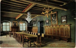 Lőcse, Levoca; Városháza, tanácsterem, belső. Feitzinger Ede No. 955. 1905. / Rathaus, Sitzungssaal / town hall...