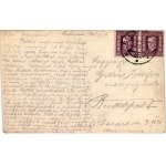 1928 Losonc, Lucenec; Kubinyi tér, Hamermüller, Tarjányi János, Redlinger Ignác üzlete és saját kiadása / square, shops...
