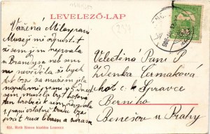 1908 Losonc, Lucenec; Tanítóképezde a templommal. Roth Simon kiadása / teachers' training institute, church (EK...