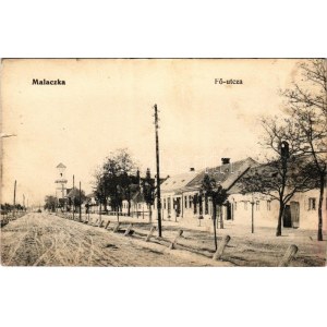 Malacka, Malacky; Fő utca, templom / main street, church (felületi sérülés / surface damage)