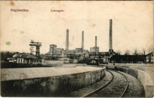 1915 Nagysurány, Nagy-Surány, Velké Surany; cukorgyár. Schwartz Jakab kiadása / sugar factory (r...