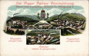 Nagyszabos, Nagyszlabos, Slavosovce; Első Magyar Papíripar Részvénytársaság budapesti központi iroda és igazgatóság...