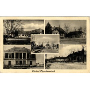 1939 Nemeskosút, Nemeskossuth, Kossuth, Kosúty (Galánta); Ábrahámffy kastély, utca, templom. Bittó János kiadása ...