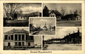 1939 Nemeskosút, Nemeskossuth, Kossuth, Kosúty (Galánta); Ábrahámffy kastély, utca, templom. Bittó János kiadása ...