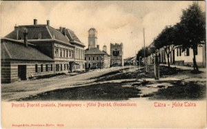 Poprád (Magas-Tátra, Vysoké Tatry); harangtorony, templom. Stengel & Co. 9024. / bell tower, church (EK...