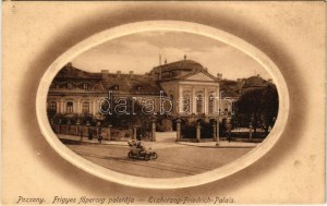 1912 Pozsony, Pressburg, Bratislava; Frigyes főherceg palotája, automobil / Erzherzog Friedrich Palais ...