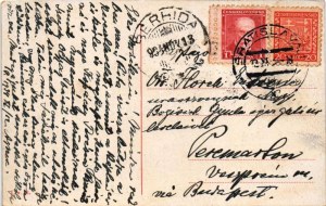 1934 Pozsony, Pressburg, Bratislava; Ligeti kávéház, terasz vendégekkel és pincérekkel, háttérben a vár ...