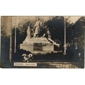1911 Pozsony, Pressburg, Bratislava; Petőfi szobor / statue, monument, photo