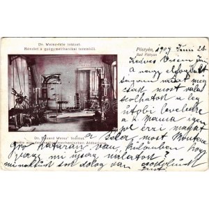 1909 Pöstyén, Piestany; Dr. Weisz-féle intézet, részlet a gyógymechanikai teremből / Dr. Eduard Weisz Institut...