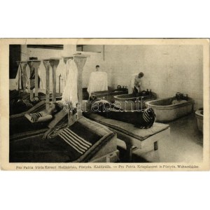 1918 Pöstyén, Piestany; Pro Patria Vöröskereszt Hadikórház, kádfürdők / Pro Patria Kriegslazarett, Wannenbäder / WWI K...