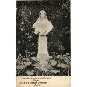 1908 Pöstyén, Pistyan, Piestany; Königin Elisabeth-Denkmal / Erzsébet Királyné (Sissi) szobra ...