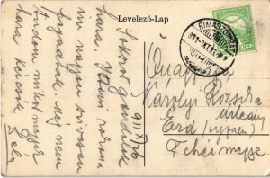 1911 Rimaszombat, Rimavská Sobota; Erzsébet tér, templom, Stech Kálmán üzlete / square, church...