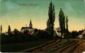 Szentantal, Svaty Anton, Sväty Anton; A. Schretter / látkép / view (felületi kopás / worn surface...